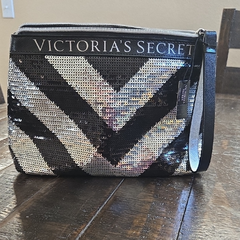 Victoria's Secret Chevron Sequin Wristlet